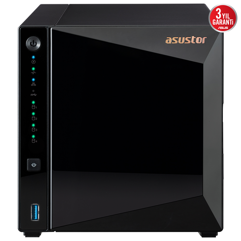 ASUSTOR AS3304T V2 2GB 4 BAY 2.5GB LAN DEPOLAMA ÜNİTESİ