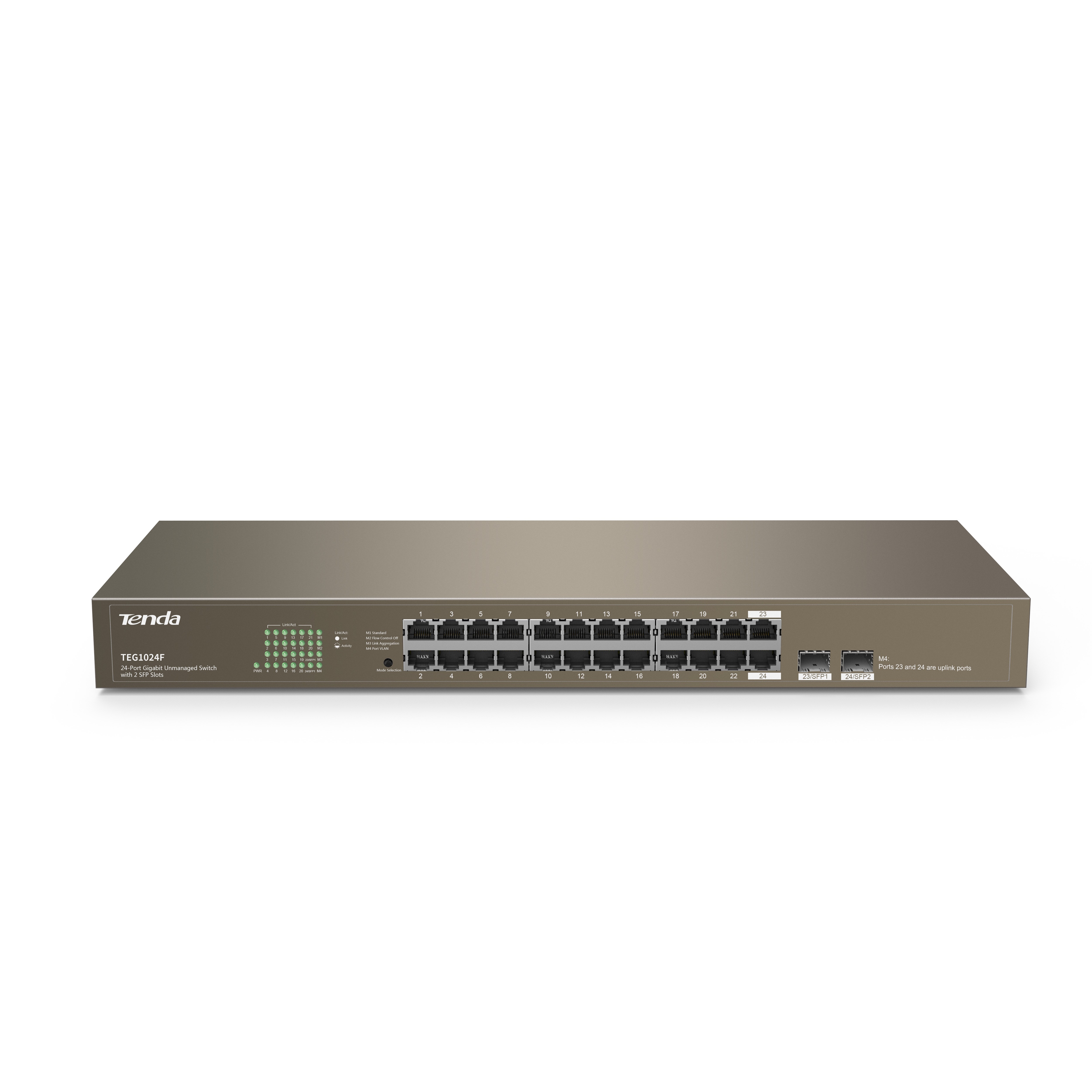 TENDA TEG1024F 24 PORT 10/100/1000 2 X SFP YONETILEMEZ RACK MOUNT SWITCH