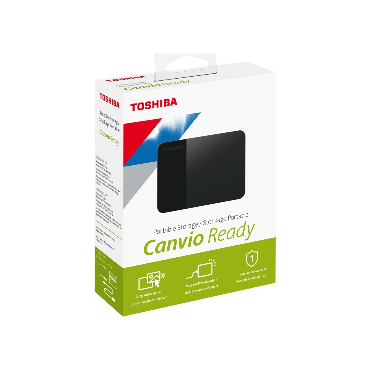 TOSHIBA CANVIO READY 1TB USB3.2 2.5" HARICI HDD HDTP310EK3AA