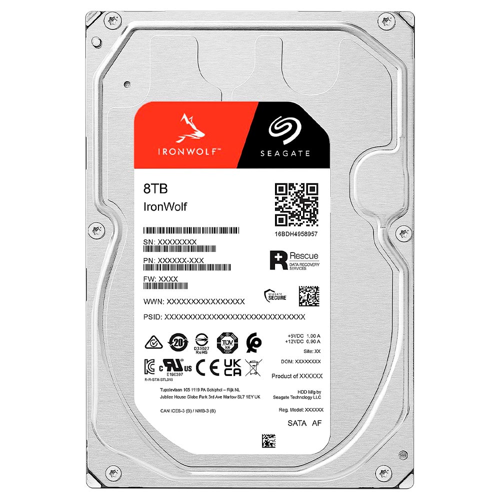 SEAGATE IRONWOLF 8TB 7200RPM 256MB SATA3 ST8000VN004 NAS HDD