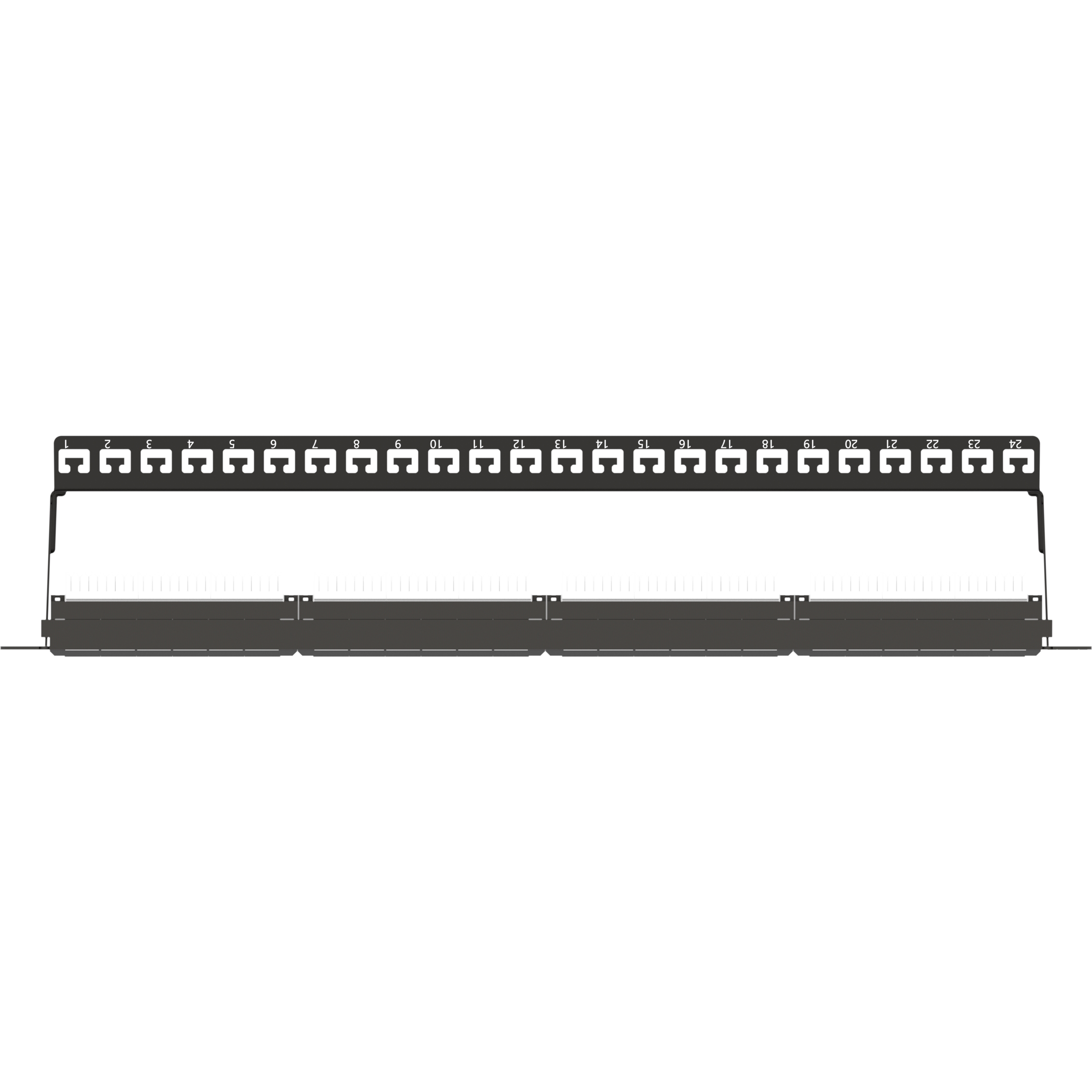 AGER AC-611-24E 8P8C,LSA,ALTIN KONTAK 24 PORT CAT6 DOLU 1U ZIRHSIZ PATCH PANEL