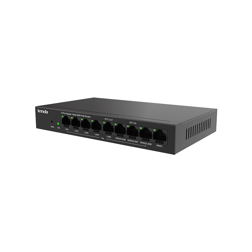 TENDA G0-8G-POE 9PORT GIGABIT ETHERNET POE GATEWAY/ROUTER