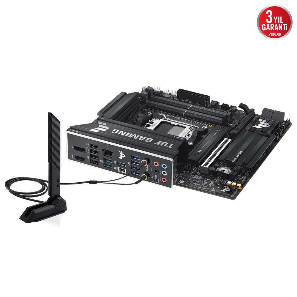 ASUS TUF GAMING B860M-PLUS WIFI 4x DDR5 DP/HDMI 3x M.2 1x 2.5GLAN/WIFI7/BT USB3.2 1851P ANAKART