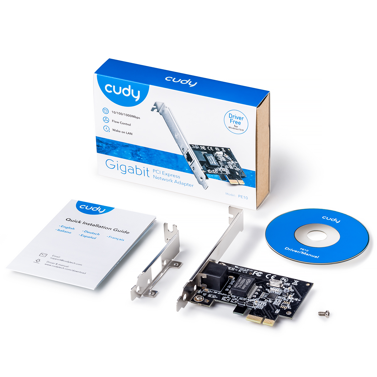 CUDY PE10 10/100/1000 PCI Express ETHERNET KARTI