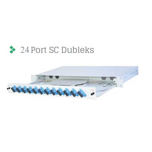 ERAT R1U19KZSCDX-24F 1U 19" 24 FIBERLI FULL SET SC DX RACK TİPİ MM 50/125 PATCH PANEL