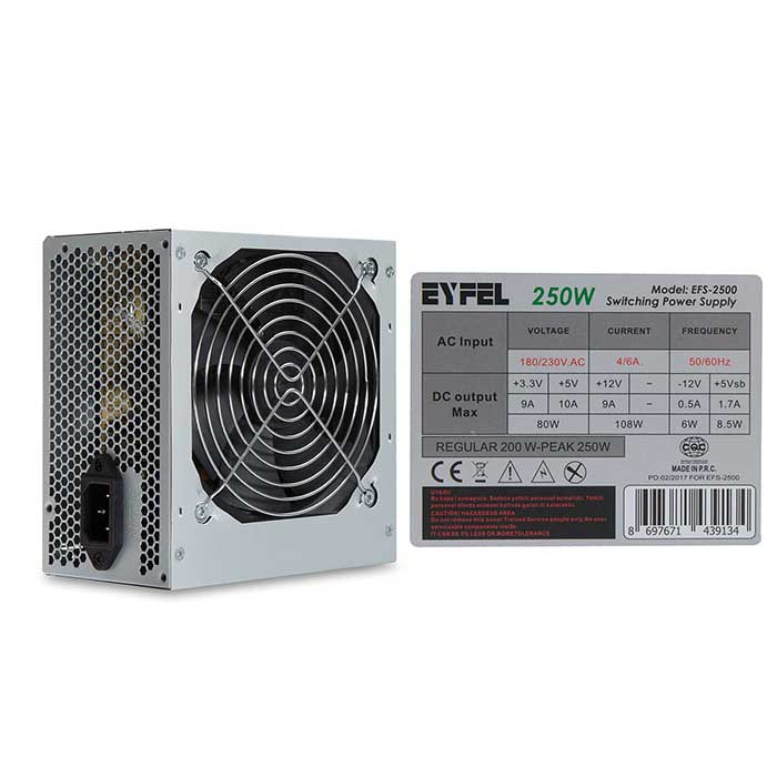 EYFEL EFS-2500 Real 200W Peak 250W 12cm FANLI POWER SUPPLY BULK